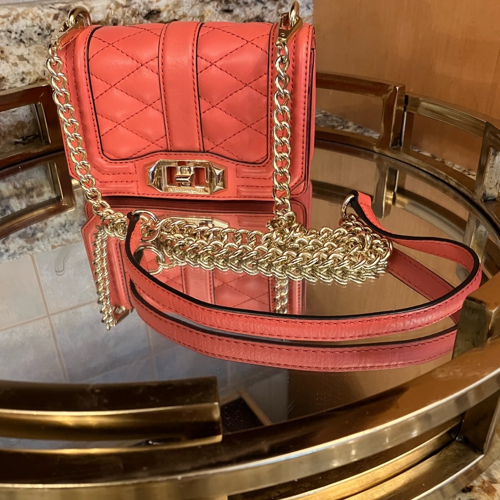 New Rebecca Minkoff Coral Crossbody Bag with Gold Chain